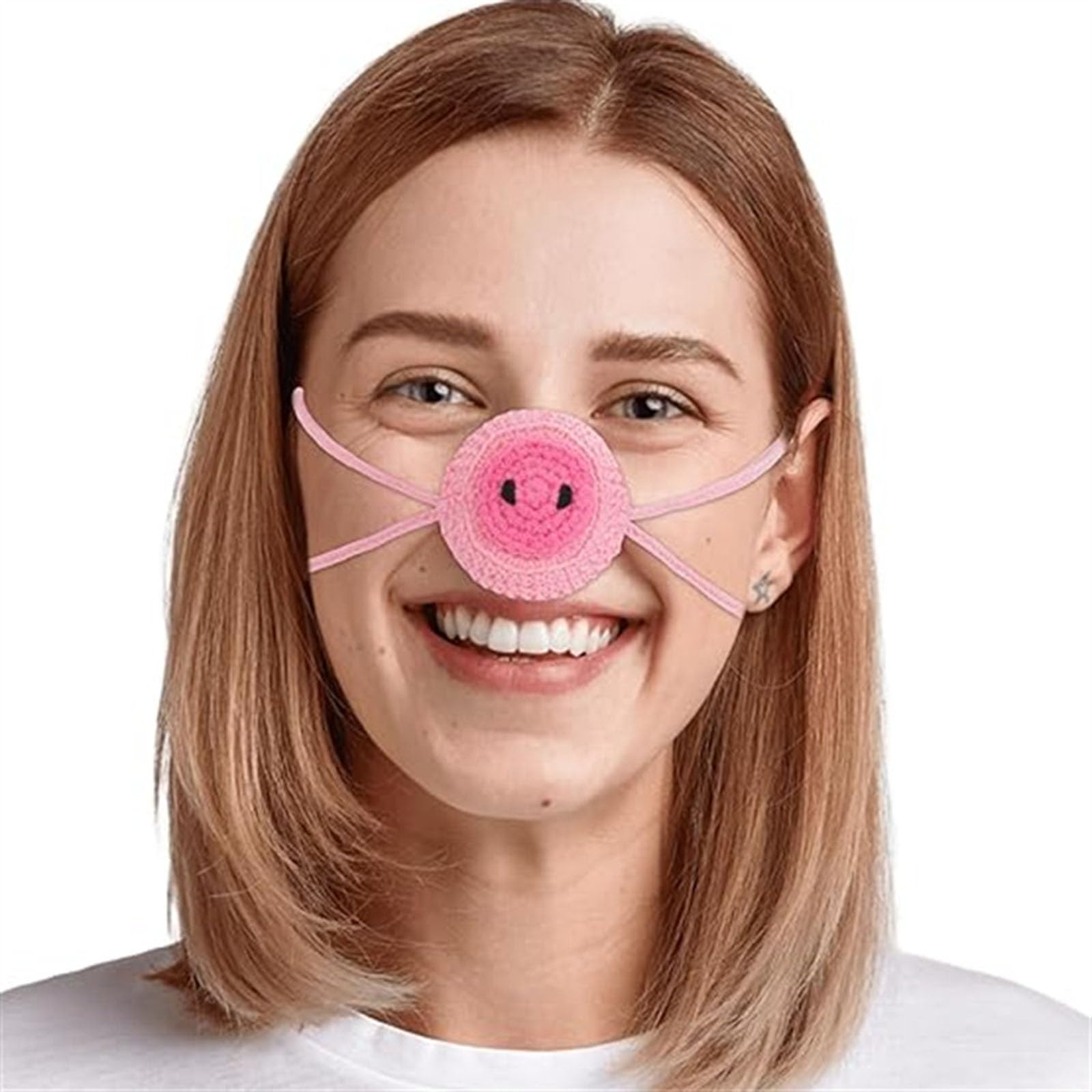 2 Pcs Winter Nose Warmer - Soft Crochet Nose Cover for Cold Weather | Cozy Face Accessory for Outdoor Activities, Skiing & Winter Sports