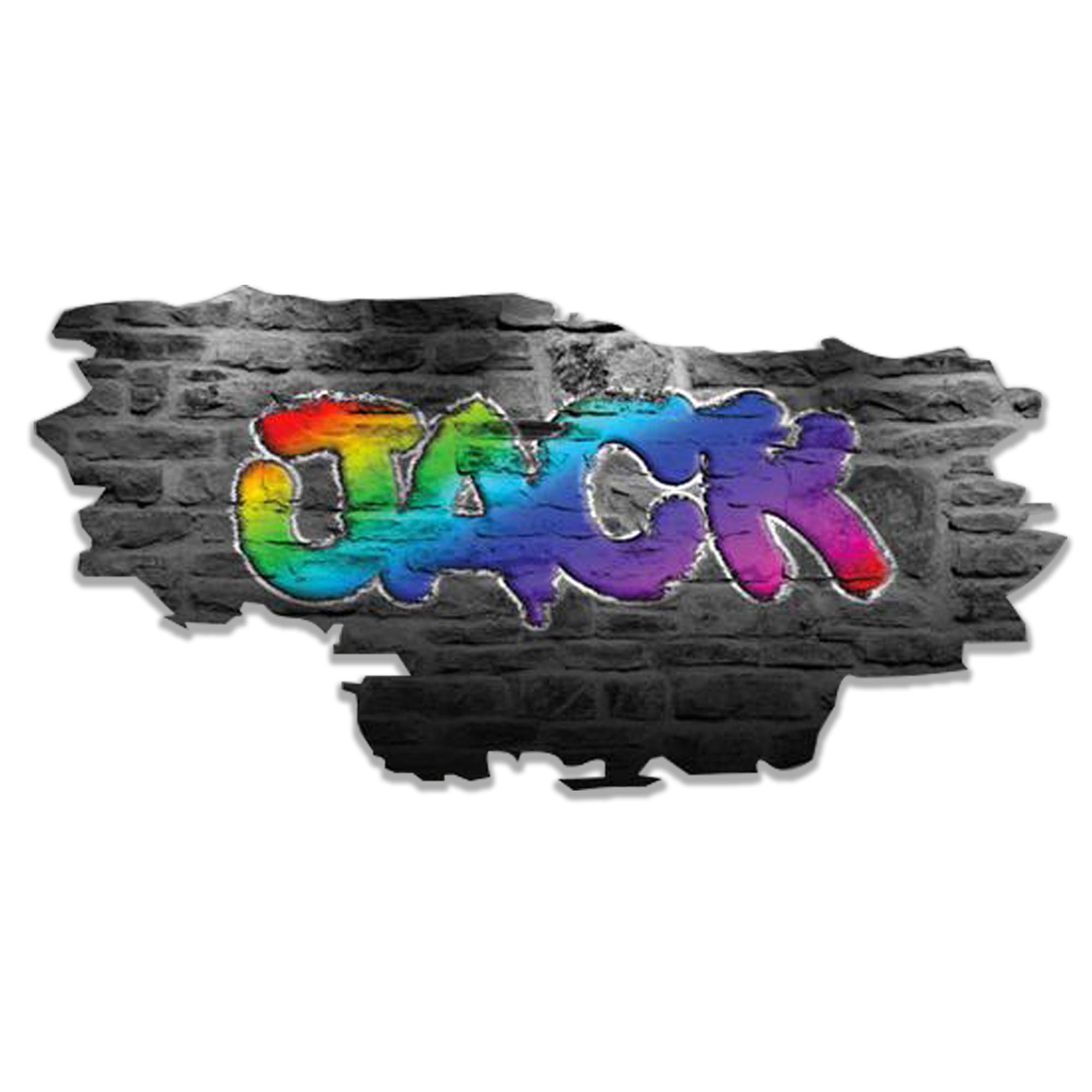 Custom 3D Graffiti Name Wall Decal - Personalized Vinyl Art Sticker | Removable & Reusable Peel and Stick Decor | No Border Room Art for Bedroom, Nursery, Kids Room, Office (MYS105-XLarge)