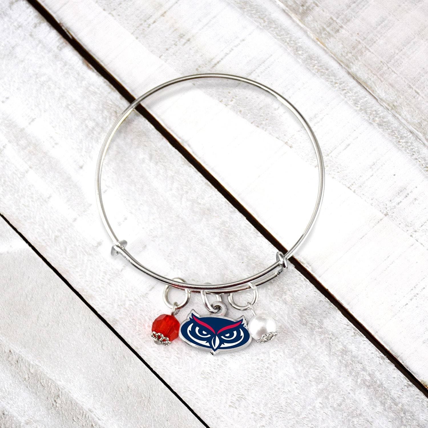 Officially Licensed NCAA College Team Bangle Bracelet - Adjustable Up to 8 Inches - Fan Frenzy Gifts - Perfect for Game Day, School Spirit & College Sports Jewelry Gifts