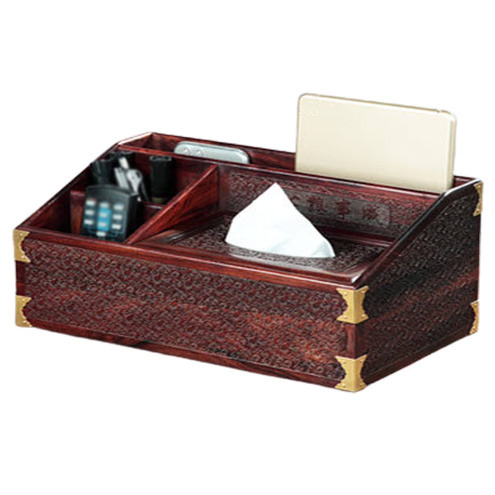 Decorative Brown Tissue Box Cover Holder - Stylish Facial Tissue Dispenser & Napkin Organizer for Bathroom, Living Room, and Office Decor