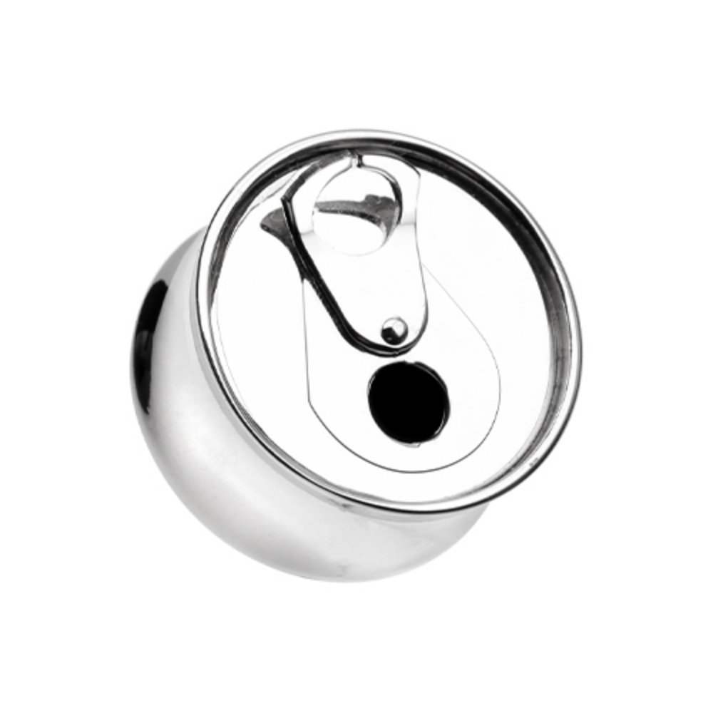 Stylish Soda Pop Can Double Flared Ear Gauge Plug - Covet Jewelry for Stretching & Body Modification | Perfect for Punk, Goth & Alternative Fashion