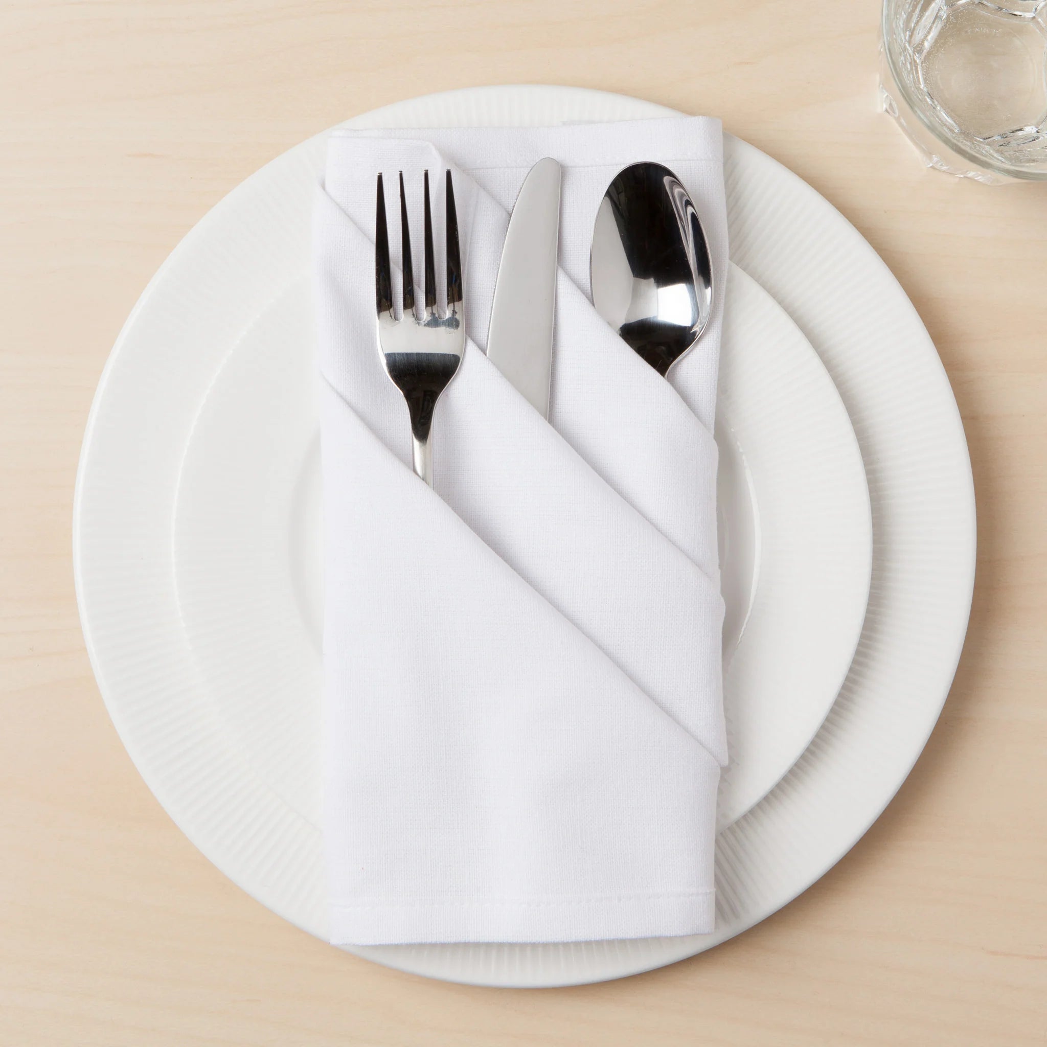 Now Designs Spectrum Cotton Napkins - Set of 4, White - Premium Dinner Napkins for Formal Dining, Parties & Everyday Use