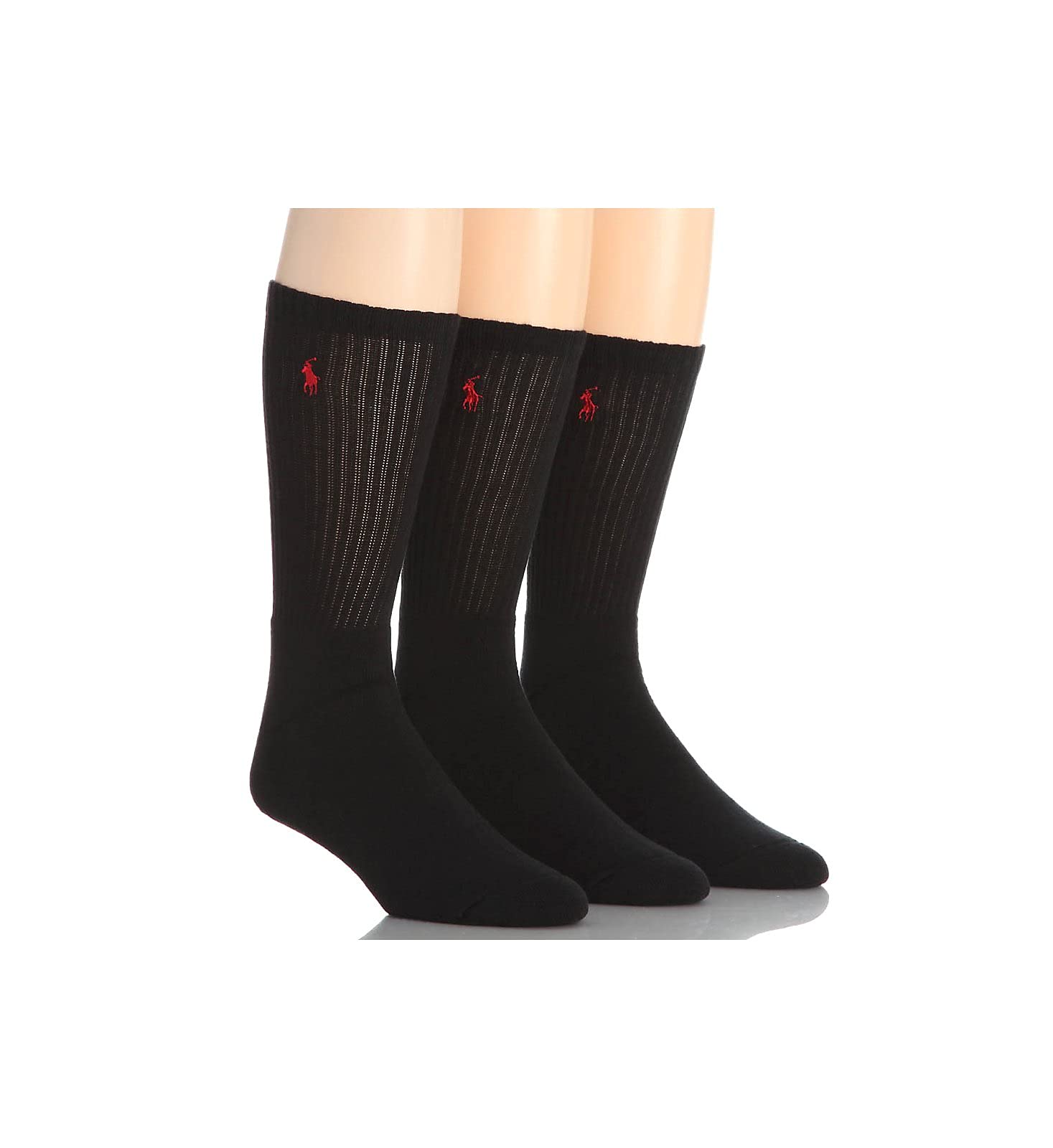 Ralph Lauren Men's 3-Pack Cotton Crew Socks - Athletic & Casual Comfort for Everyday Wear, Gym, and Office