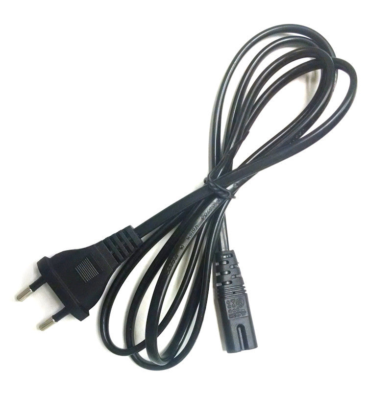 2.5A EU 2-Prong Type C Power Cord - Molded Plug for Laptops, Monitors & Home Appliances | Perfect for Travel & Office Use