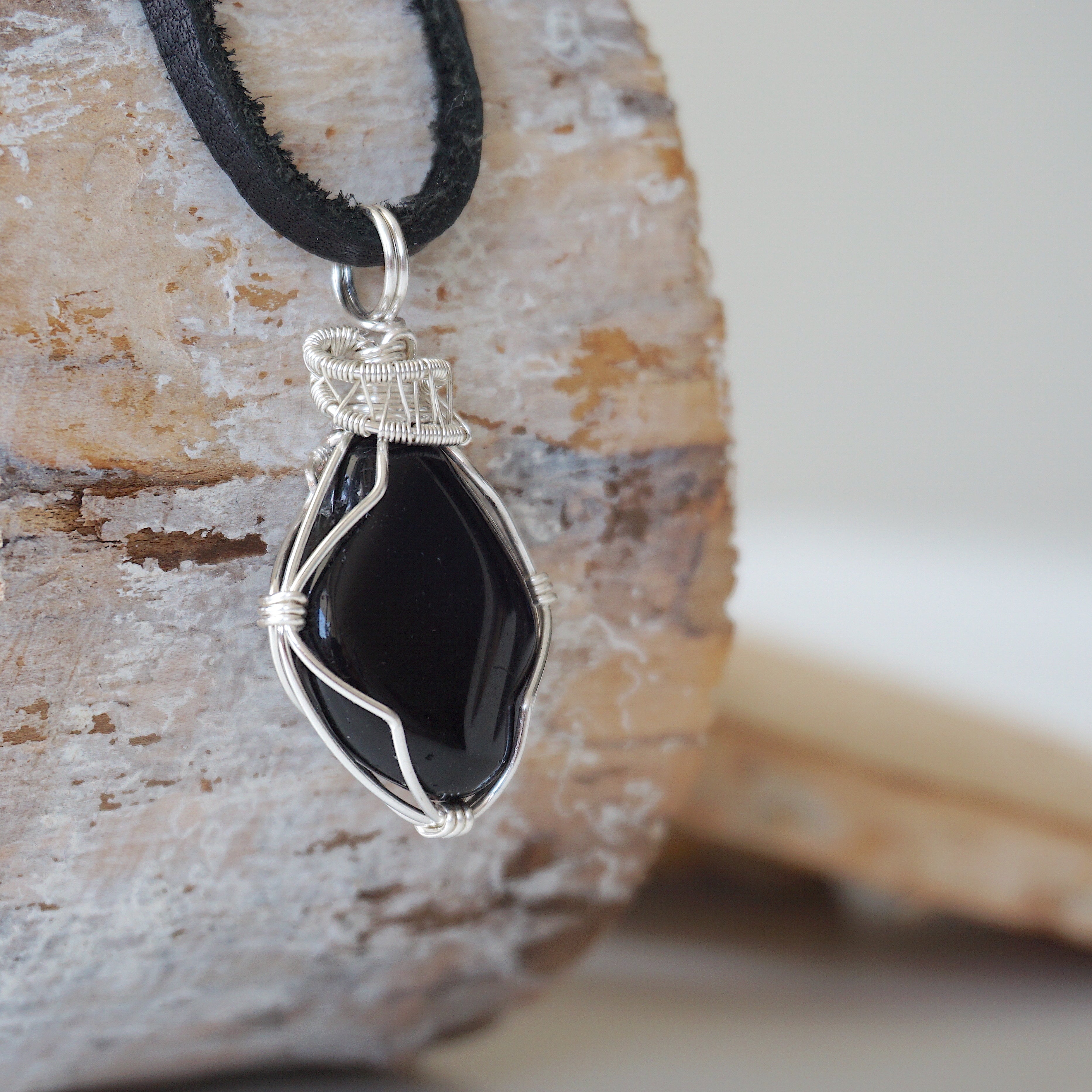 Black Onyx Pendant Necklace - Sterling Silver Plated Jewelry for Women, Gift for Her | Perfect for Everyday Wear, Special Occasions & Spiritual Healing