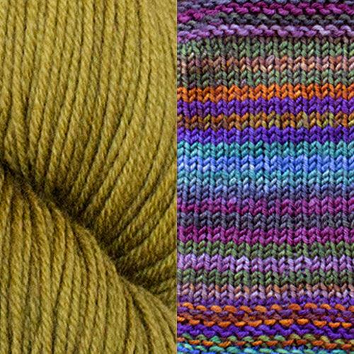 Myrsine Scarf Kit - DIY Textile Art with Self-Striping Yarn for Knitting & Crocheting | Perfect for Beginners & Craft Lovers | Cozy Winter Accessory Gift Idea