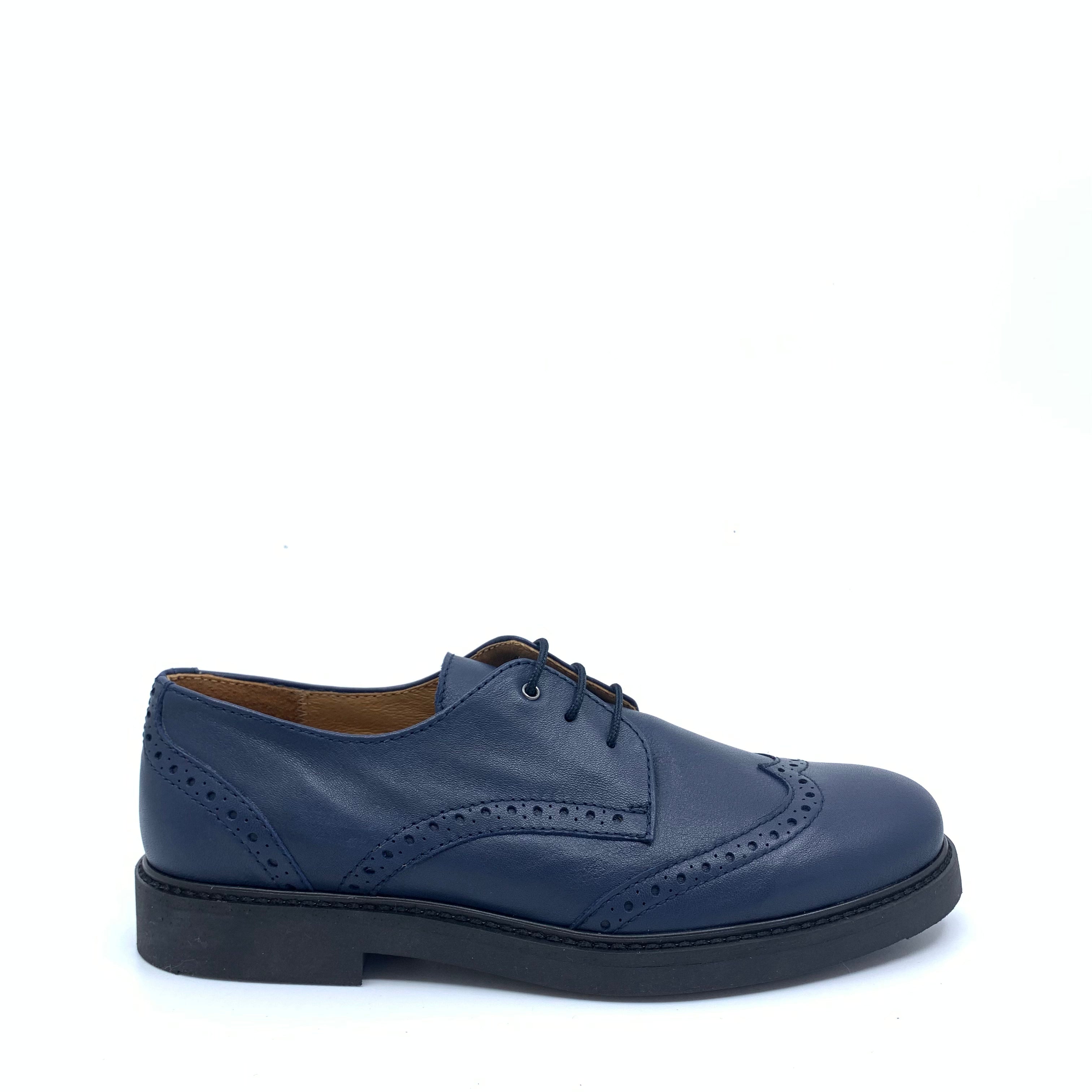 Beberlis Navy Wingtip Dress Shoes for Men | Classic Oxford Business Formal Shoes | Perfect for Office, Weddings & Special Occasions