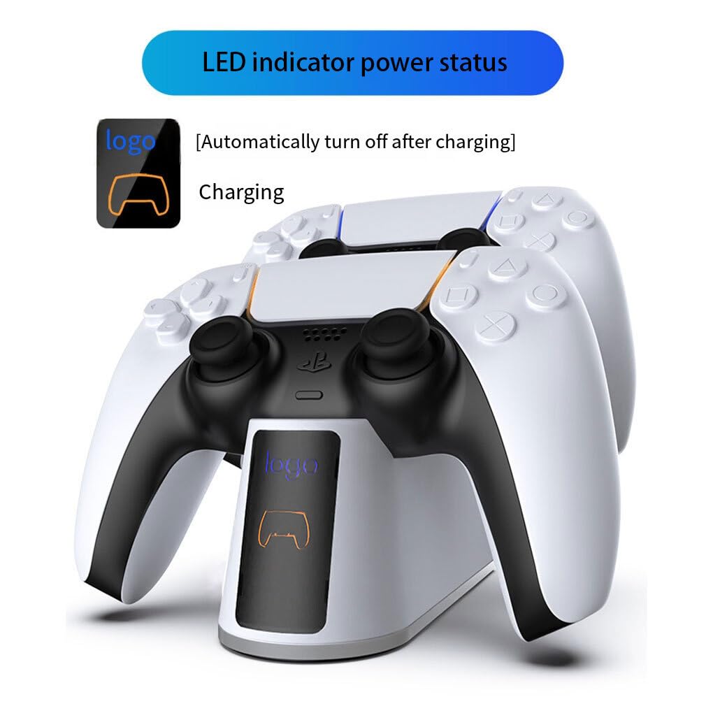 PS5 Controller Charger Stand - Compact & Portable DualSense Charging Dock with ABS Material | Perfect for Gaming Setup & Travel Accessories