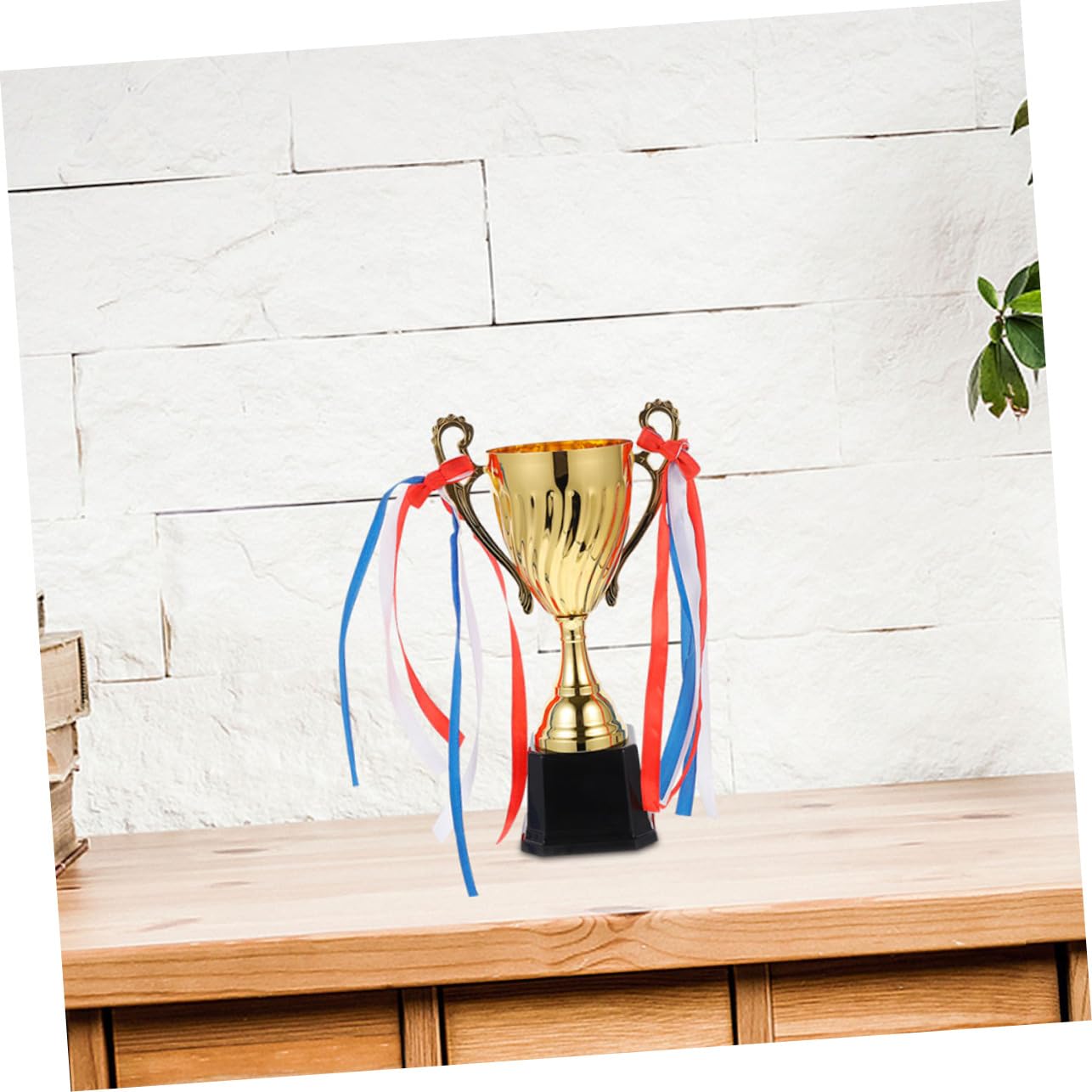 Happyyami Plastic Golden Early Learning Trophies - Award Trophies for Kids Games, Competitions & School Achievements - Perfect for Classroom Rewards, Sports Events & Student Recognition