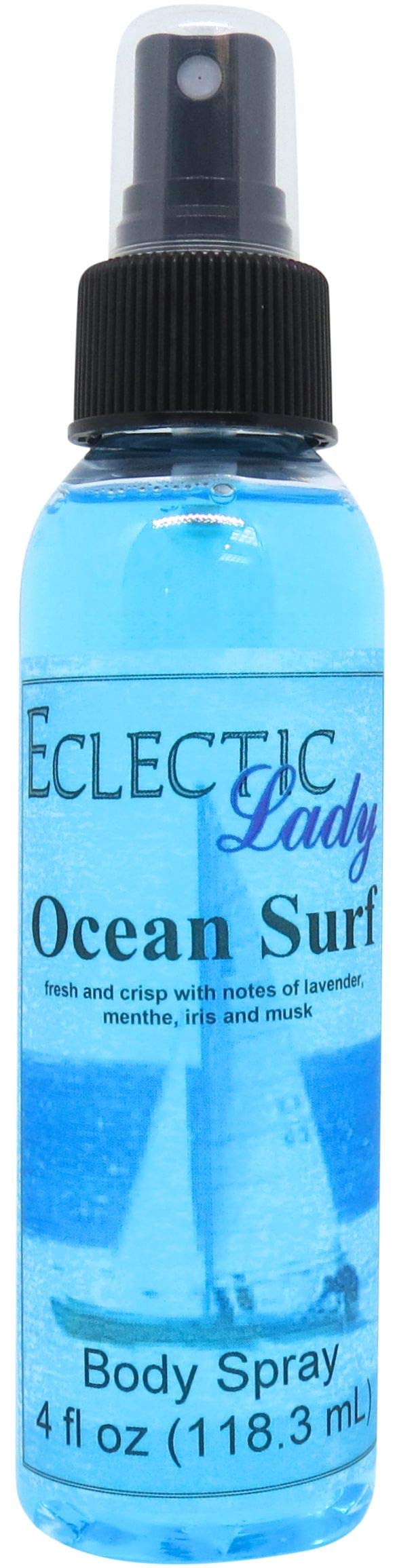 Ocean Surf Body Spray for Women & Men - 4 oz Double Strength Long Lasting Perfume Mist with Clean, Gentle Fragrance - Light Cologne with Soft Subtle Aroma - Perfect for Beach Days, Summer Outings & Everyday Freshness