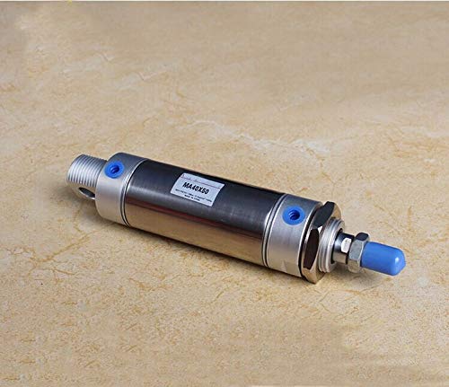 MA4050 40mm-50mm Bore Stainless Steel Double Action Pneumatic Air Cylinder - High Pressure Gas Cylinder for Industrial Automation, Robotics, and Machinery Applications