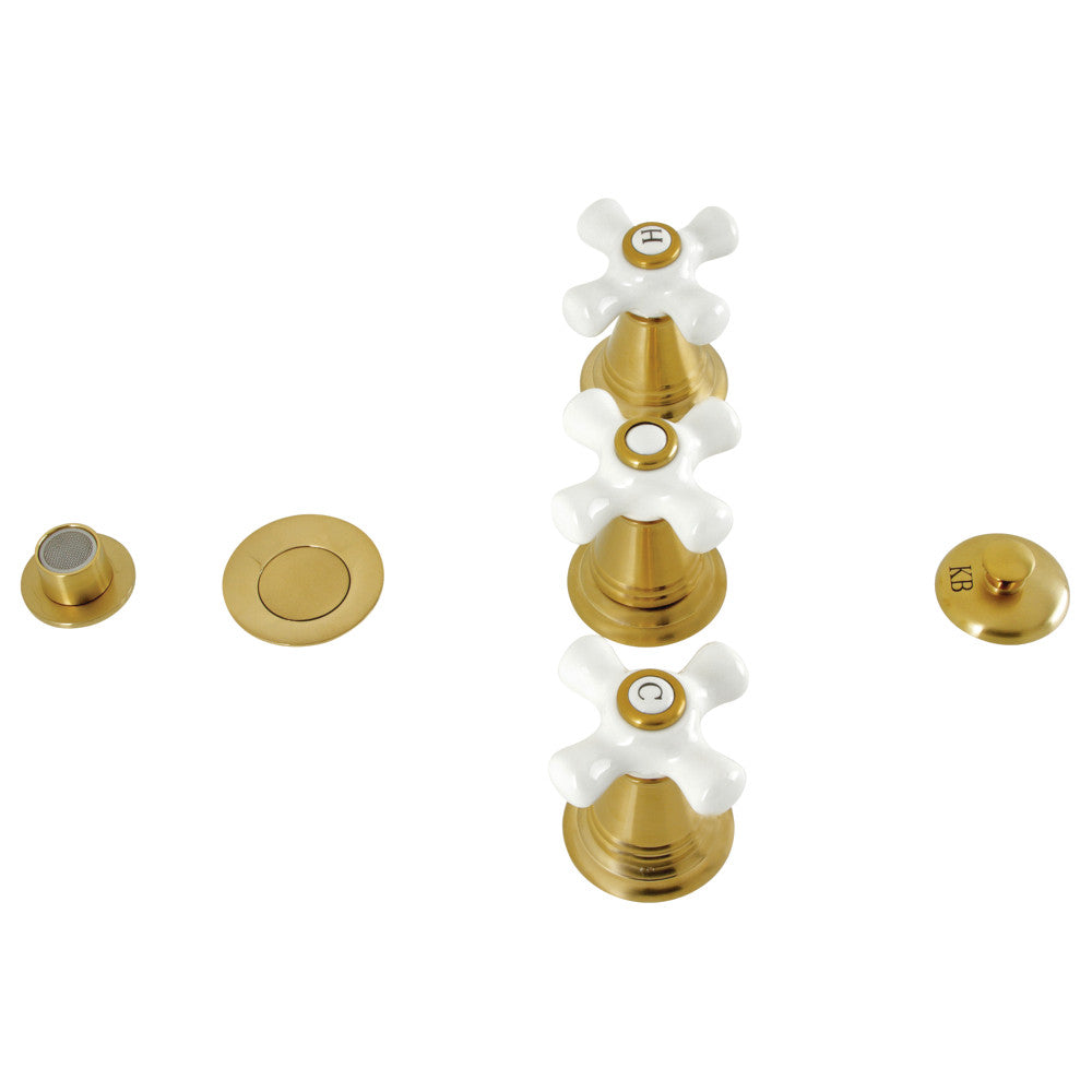 Kingston Brass KB320PX Victorian 3-Handle Bidet Faucet - Elegant Bathroom Fixture for Modern & Classic Bathrooms | Perfect for Hygiene & Comfort