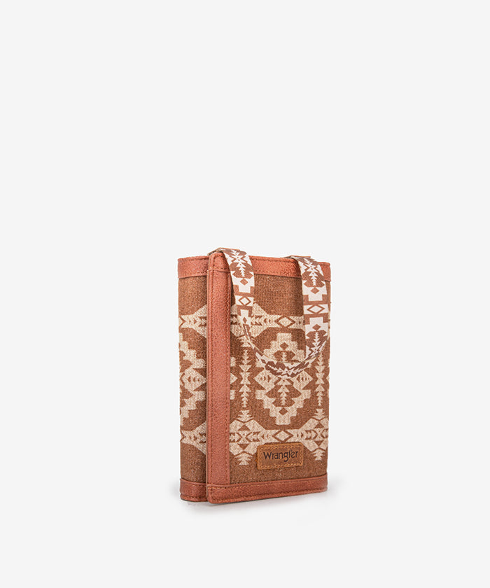 Wrangler Aztec Print Bi-Fold Phone Case for iPhone & Samsung - Stylish & Protective Wallet Cover for Everyday Use