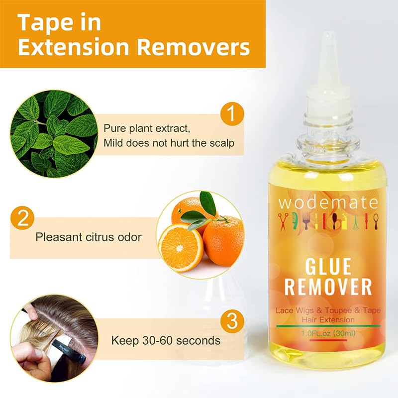 Fast-Acting Wig Glue Remover Spray - 30ml Adhesive Solvent for Tape-In Hair Extensions, Lace Wigs & Toupees | Removes Hair Glue, Bonding Residue & Double-Sided Extension Tape | Perfect for Salon Use, Home Hair Care & Wig Maintenance