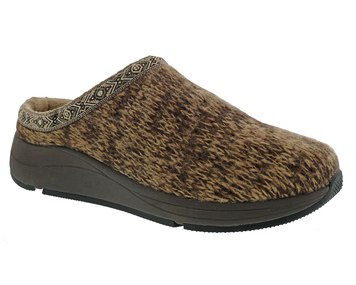 Drew Men's Non-Slip Comfortable Knit Slippers with Arch Support - Warm House Shoes for Indoor Relaxation, Lounging & Winter Home Wear