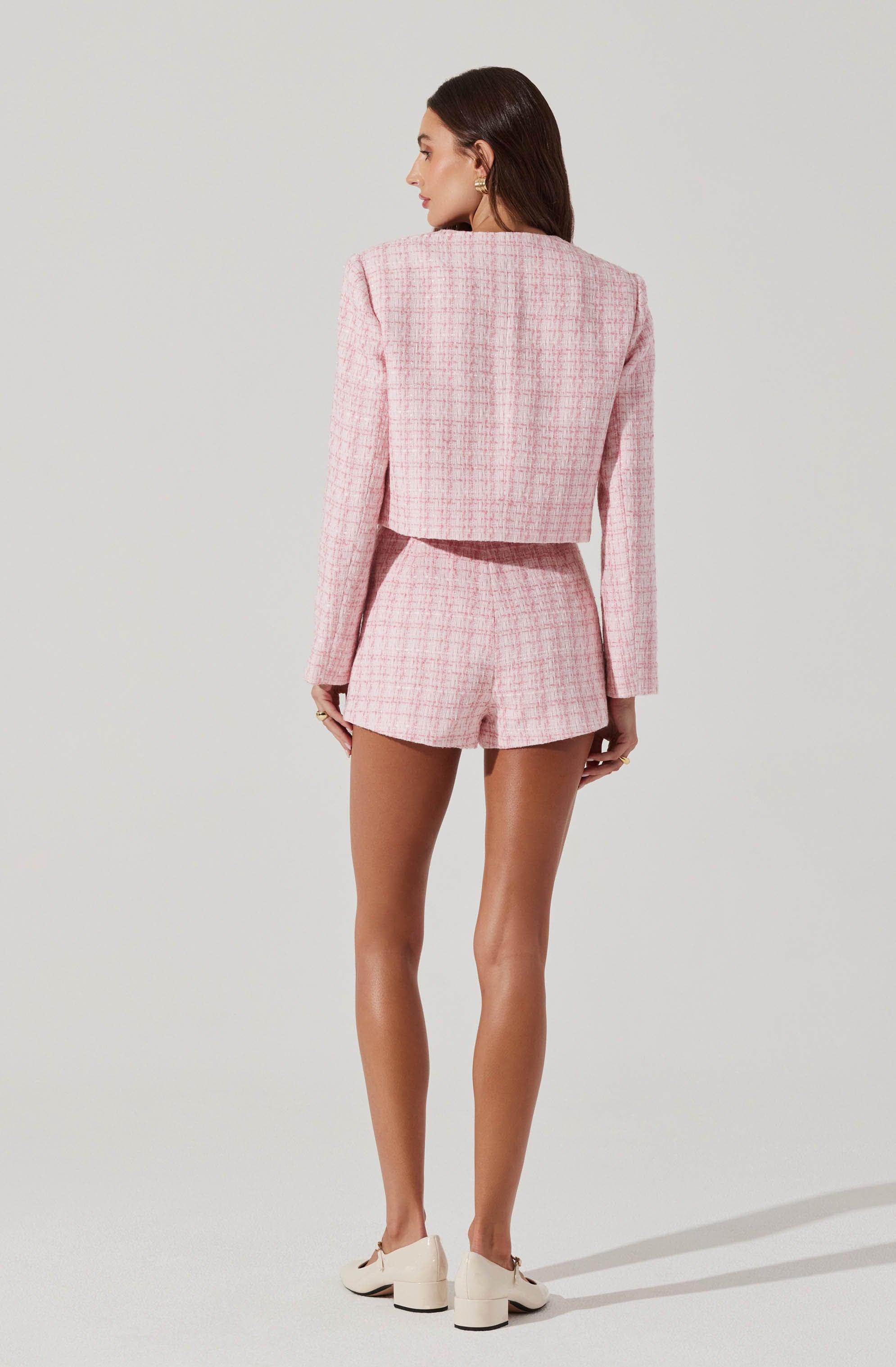 Stylish Tweed Mini Shorts for Women - Trendy High Waist Denim Shorts - Perfect for Casual Outfits, Summer Wear & Party Looks