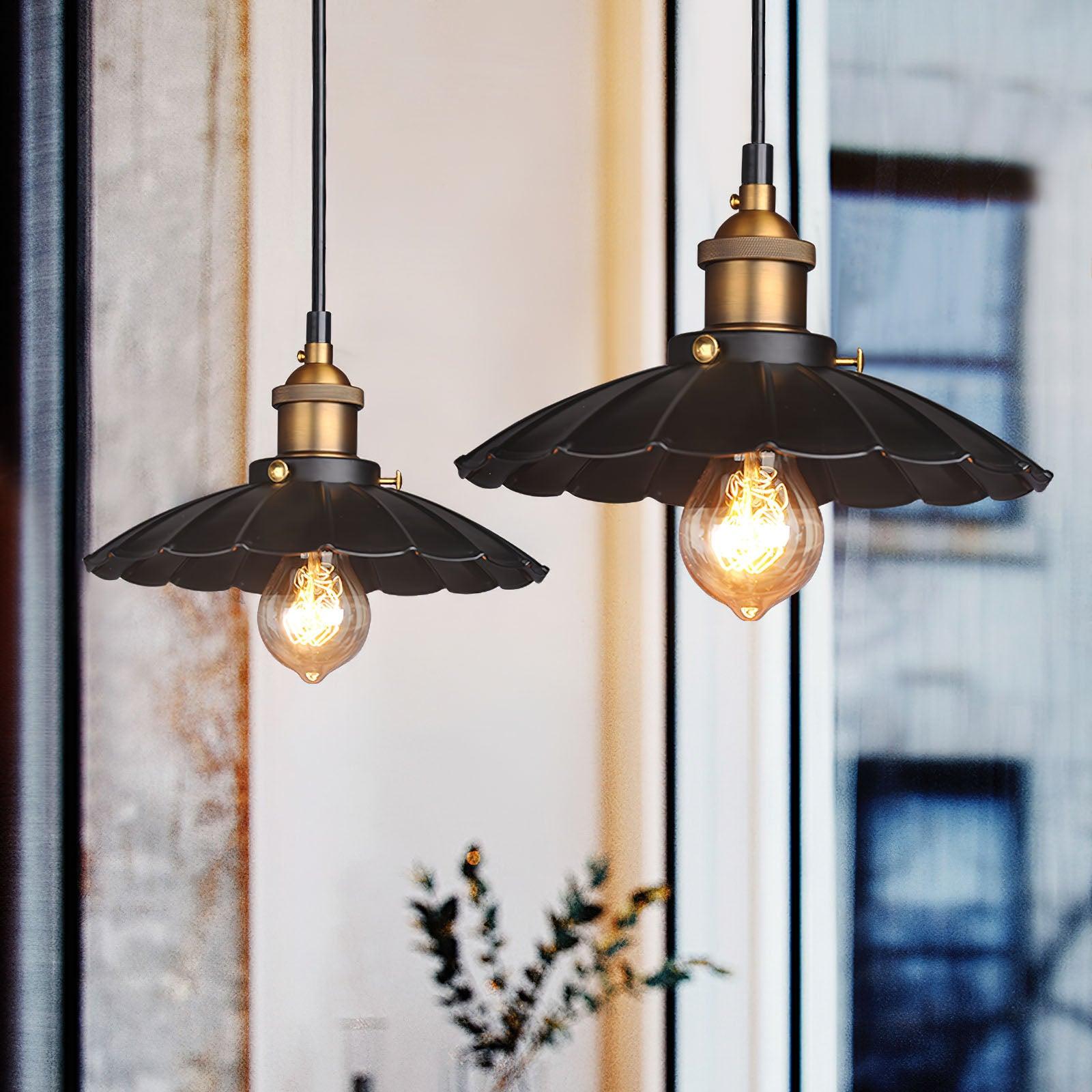 Elegant Black Skirt Pendant Light - Modern Hanging Chandelier for Dining Room, Kitchen Island, or Bedroom Decor
