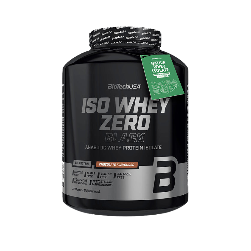BioTechUSA Iso Whey Zero Black Chocolate Protein Powder - 5 lbs (2270g) for Muscle Recovery & Growth - Ideal for Post-Workout, Fitness & Bodybuilding