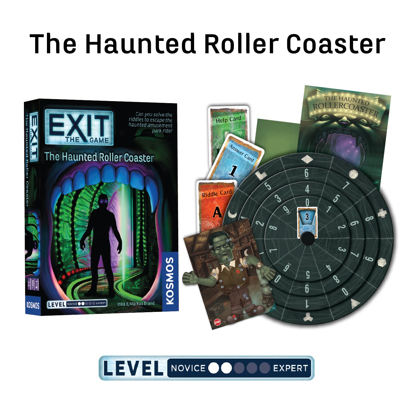 EXIT: The Game - Beginner Bundle | 4 Escape Room Adventures: The Haunted Roller Coaster, Sunken Treasure, Mysterious Museum & House of Riddles | Perfect for Family Game Nights & Team Building Activities