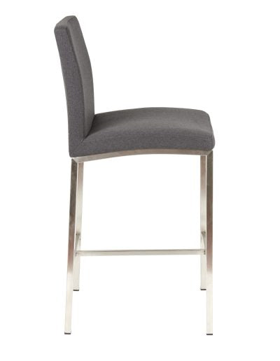 Adam Stool in Graphite - Modern Bar Stool for Kitchen Island, Breakfast Nook & Home Office - Durable Seating with Adjustable Height