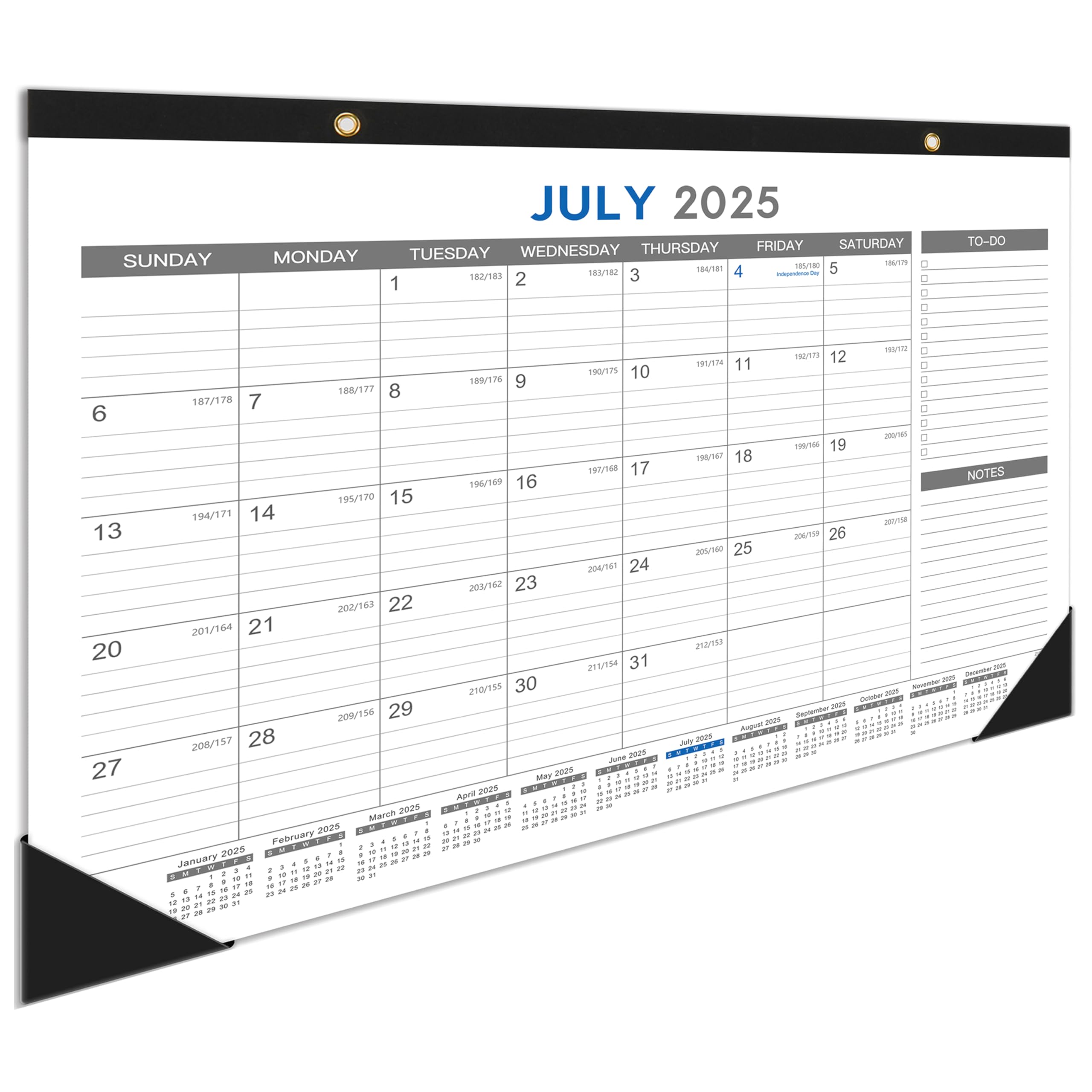 2025-2026 18-Month Desk Calendar | July 2025 - December 2026 | 12