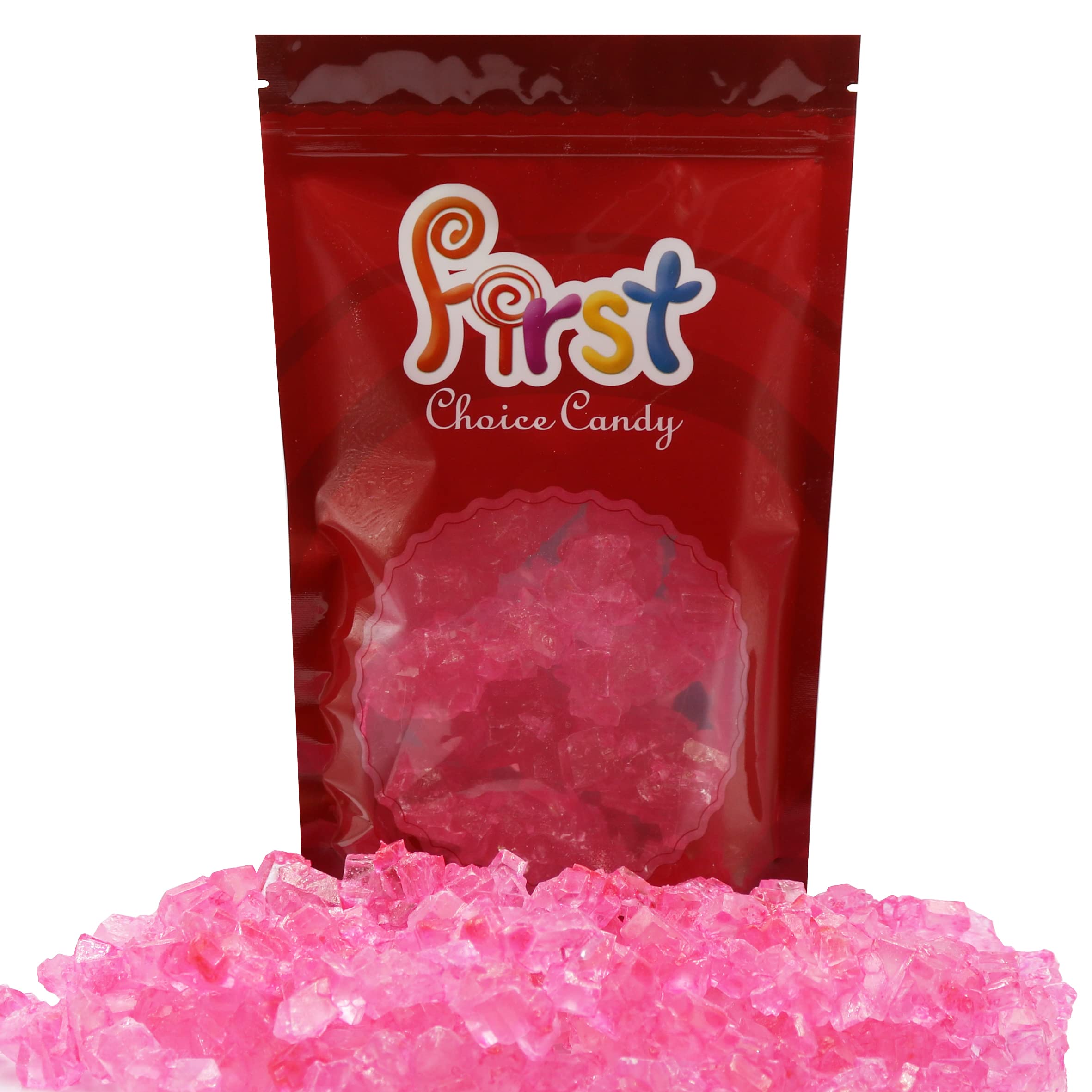 FirstChoiceCandy Rock Candy Strings - 1.5 Pound Bulk Bag (Pink Cherry Flavor) | Natural Hard Candy for Parties, Weddings, Baby Showers & Dessert Decorations
