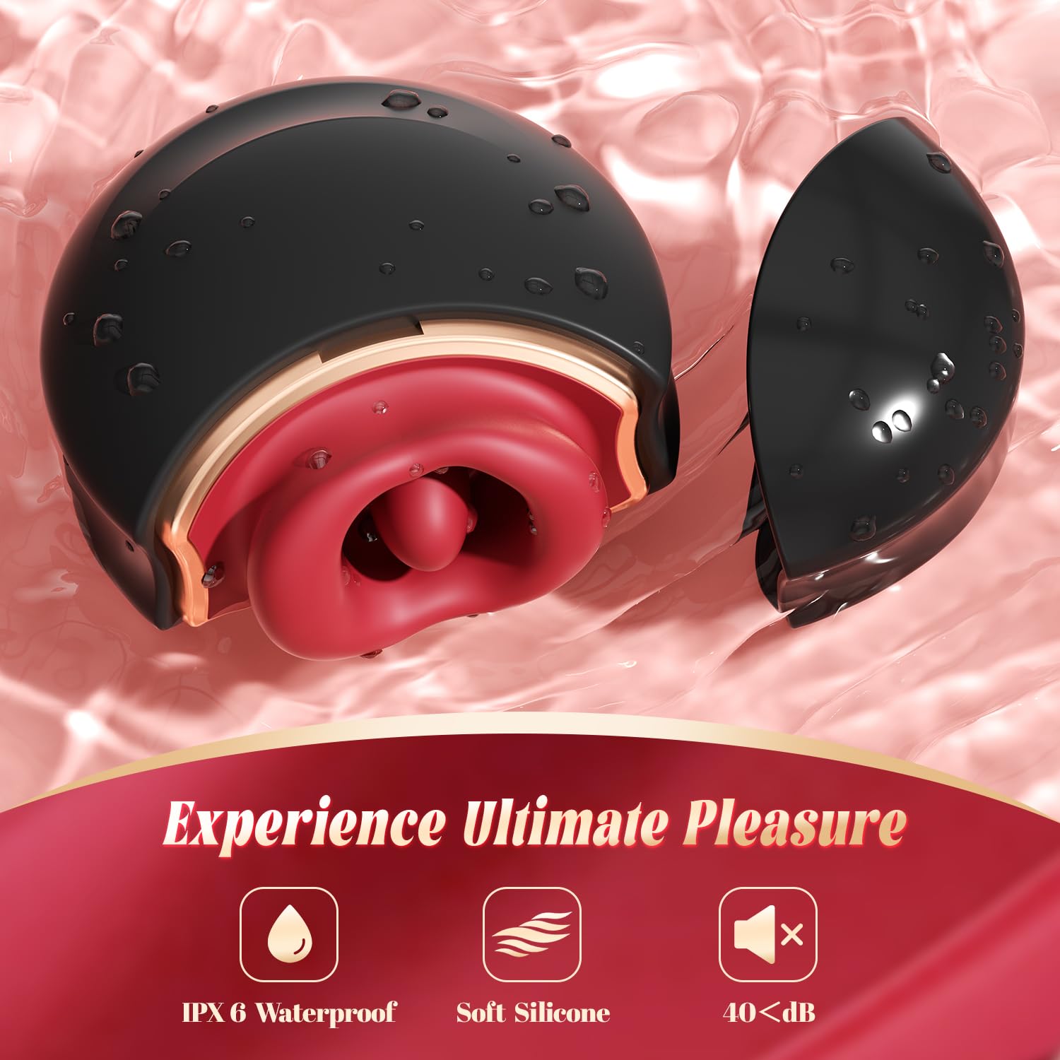 Best Women's Vibrator Sex Toy - 10 Tongue Licking & Biting Vibration Modes, Rose-Shaped Clitoral & Nipple Stimulator for Intimate Pleasure | Perfect for Solo Play, Couples & Sensual Massage