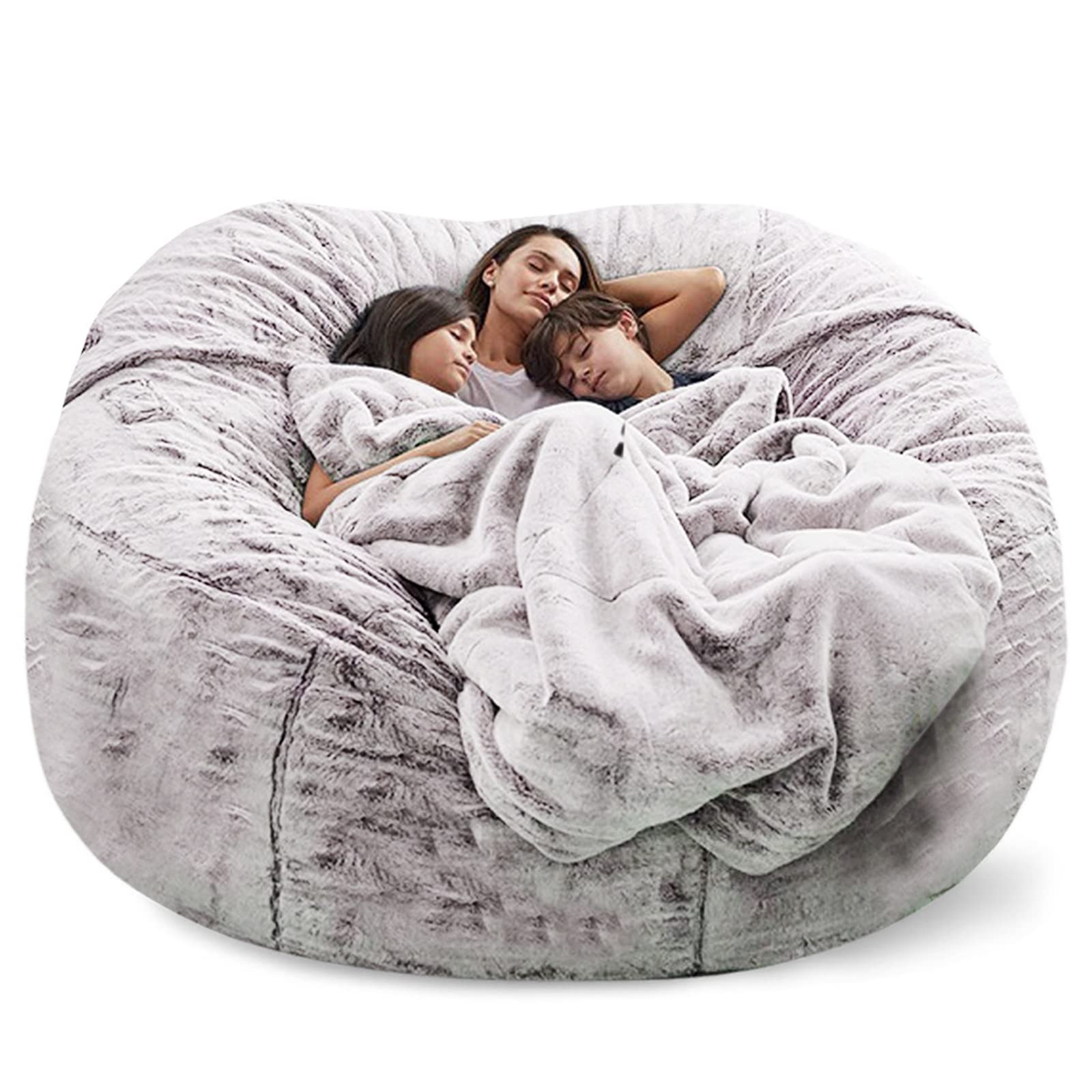 PENGYUYAN Oversized Bean Bag Chair - Giant Round Lazy Sofa Bed with Machine Washable Cover, Soft & Filler-Free - Perfect for Living Room, Bedroom, Game Room & Dorm Relaxation