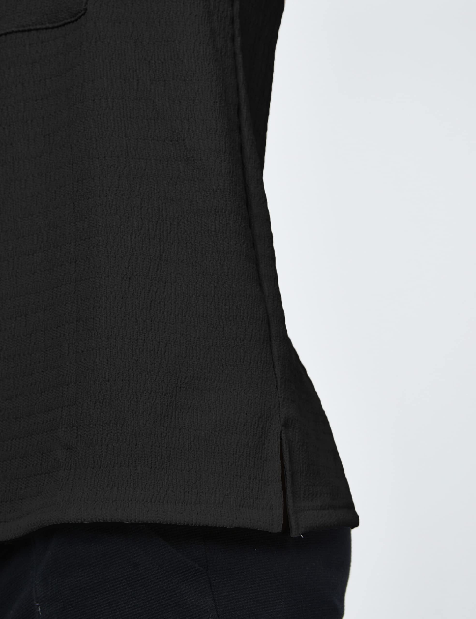 SSLR Men's Henley Shirts | Summer Crewneck Waffle Knit Short Sleeve T-Shirts for Casual Wear & Outdoor Activities