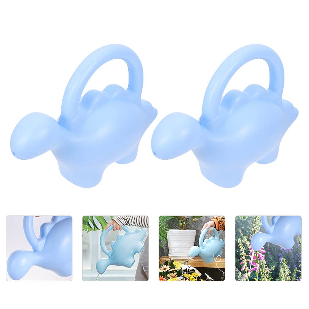 Hemoton 2-Pack Watering Can Set - 1L Garden Watering Kettle with Long Spout, Perfect for Indoor Plants, Succulents, Flowers & Outdoor Gardening - Durable Plastic Watering Pot for Home, Greenhouse & Balcony Use