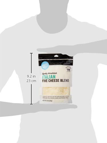 Happy Belly Shredded Italian 5 Cheese Blend, 8 Oz - Perfect for Pizza, Pasta & Italian Recipes | Premium Quality Cheese for Cooking & Baking