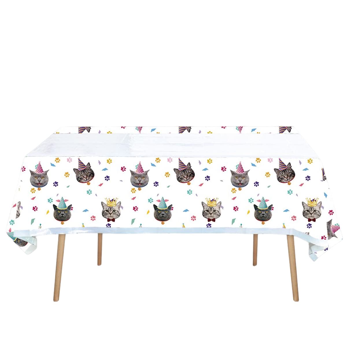 Cat Themed Party Supplies - 20 Plates, 20 Napkins & 71