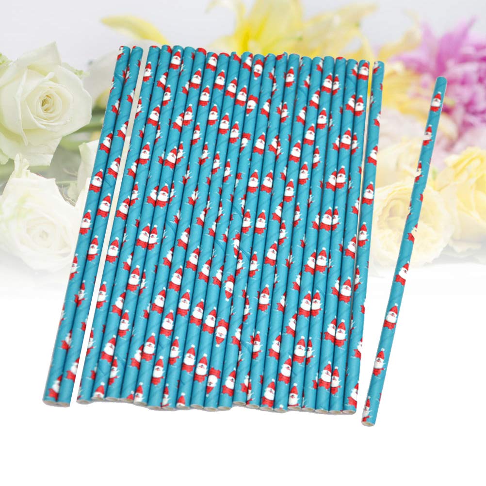 25pcs Christmas Paper Straws - Holiday Party Drinking Straws for Christmas, New Year, and Winter Celebrations - Perfect for Hot Chocolate, Cocktails, and Festive Beverages