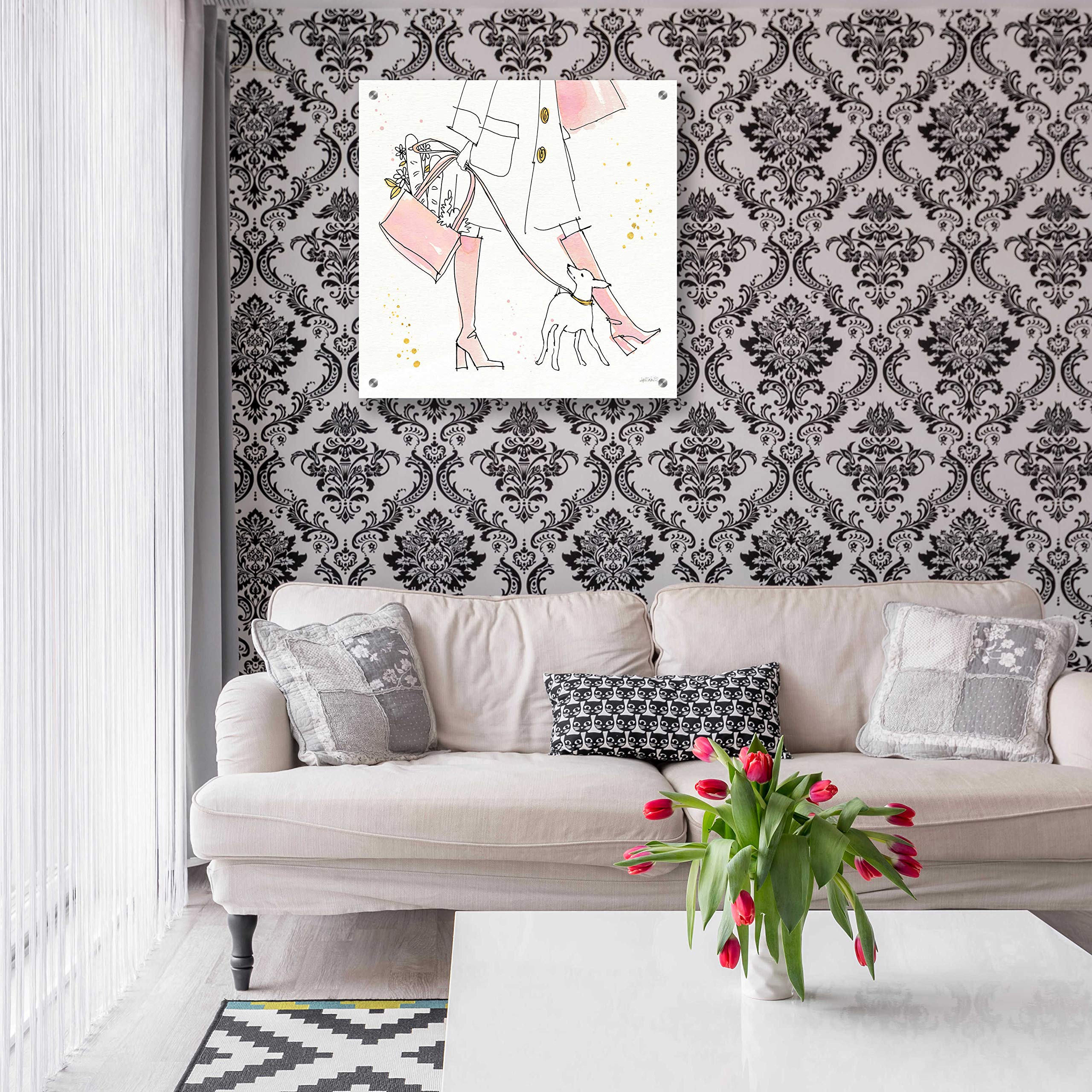 Epic Art 'Fashion Feet I' by Ann Tavoletti - 24x24 Inch Acrylic Glass Wall Decor, Modern Home & Office Artwork - Perfect for Living Room, Bedroom or Gallery Display