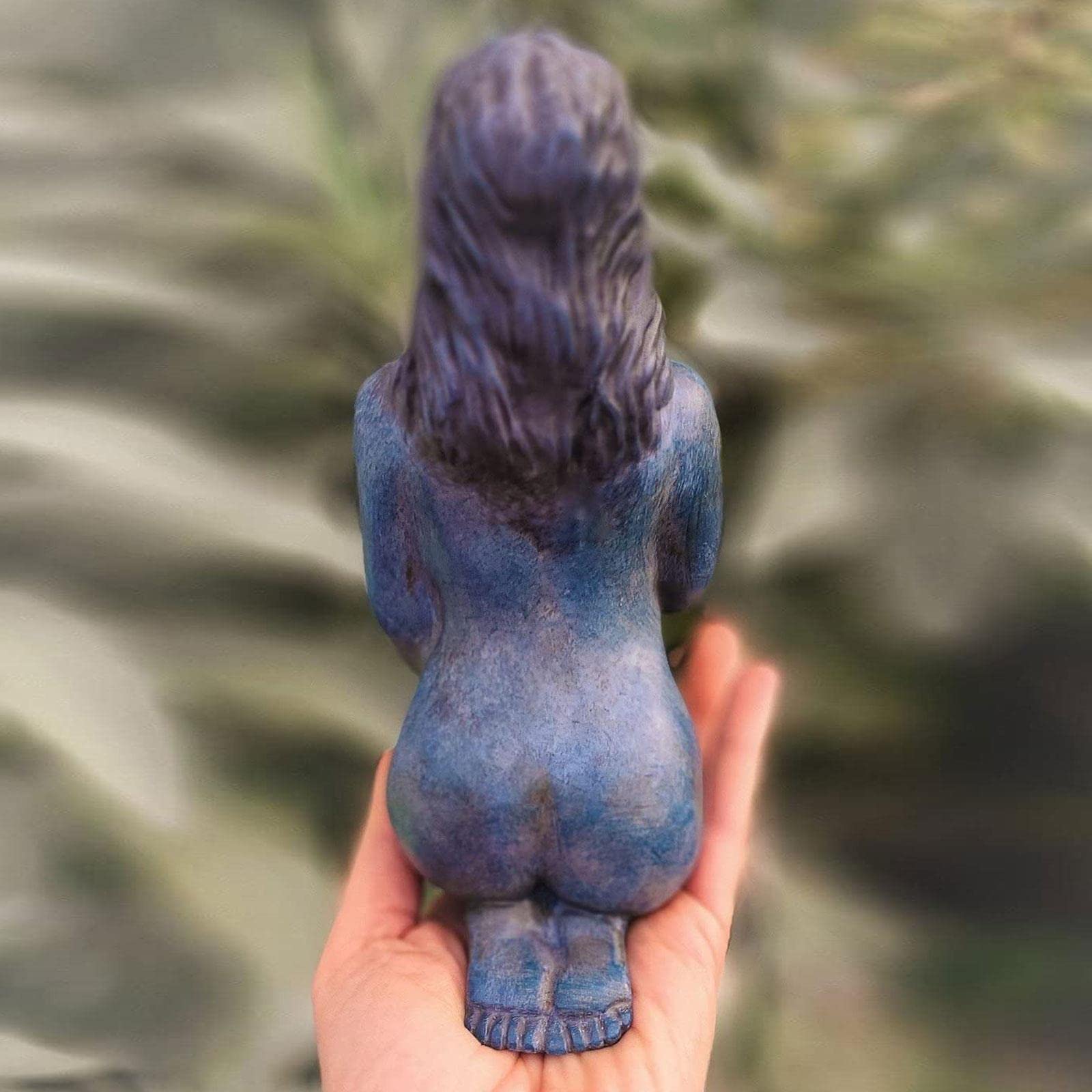 Goddess Sculpture for Self-Love & Healing - Handcrafted Jinjin Wood Statue, Meditation Altar Decor, Yoga Room Centerpiece, Spiritual Gift