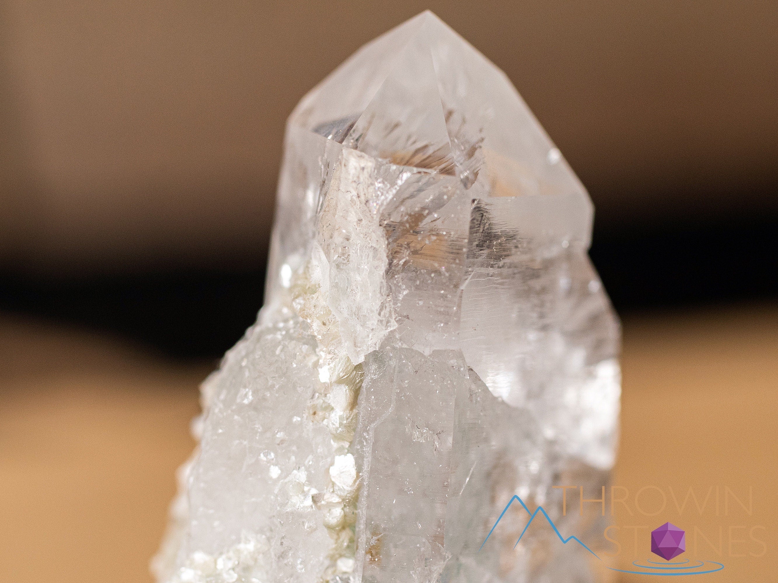 Natural Cookeite in Clear Quartz Raw Crystal - Healing Stone for Home Decor, Housewarming Gift, and Spiritual Healing | Perfect for Meditation, Feng Shui, and Crystal Collections