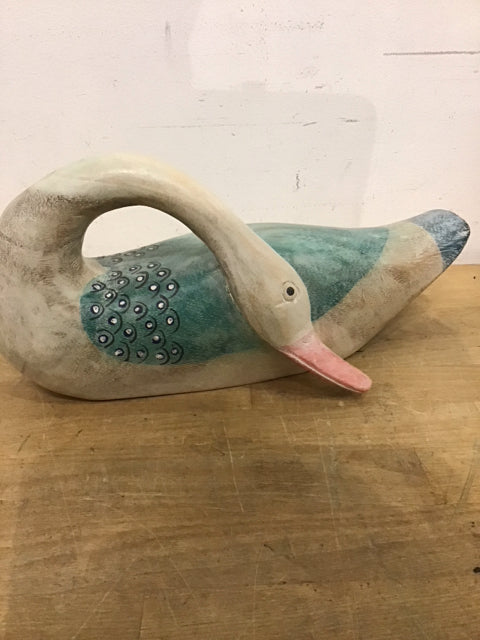 12 Handcrafted Wooden Swan Decorative Figurines - Elegant Home Decor for Living Room, Wedding Centerpiece, and Gift Idea