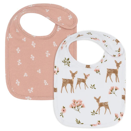 Sophia's Garden 2-Pack Soft Cotton Jersey Baby Bibs for Feeding & Drool Protection - Ideal for Infants & Toddlers at Home or On-the-Go