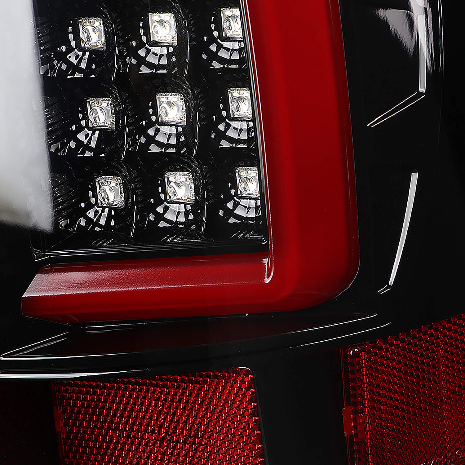 Spec-D Tuning Jet Black LED Tail Lights for 2002-2006 Dodge Ram 1500/2500/3500 - Smoked Lens, Plug & Play Installation - Left & Right Pair Assembly - Upgrade Your Truck's Style & Night Visibility