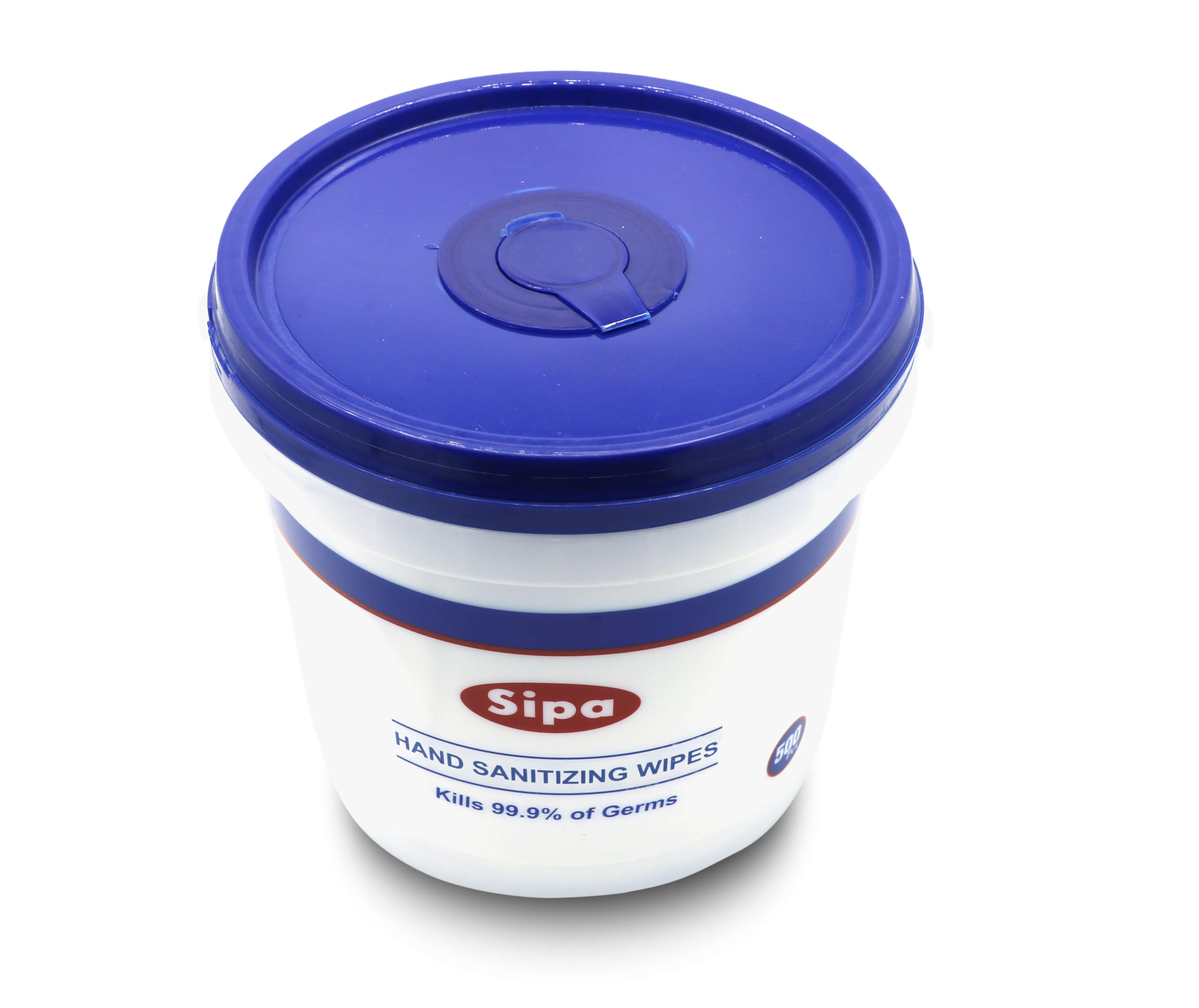 SIPA Hand Sanitizing Wipes - 500 Count Bulk Pack (2 Buckets + 6 Refills) | Alcohol-Based Disinfecting Wipes for Home, Office & Travel | Kills 99.9% Germs