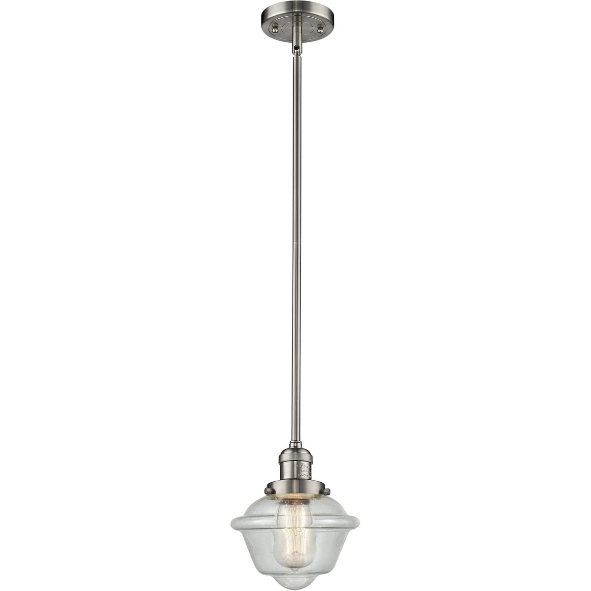 Innovations INNO201S-SN-G534-LED Modern Mini Pendant Light Fixture - Brushed Satin Nickel Finish - Energy Efficient LED Lighting for Kitchen Island, Dining Room, or Bedroom Decor