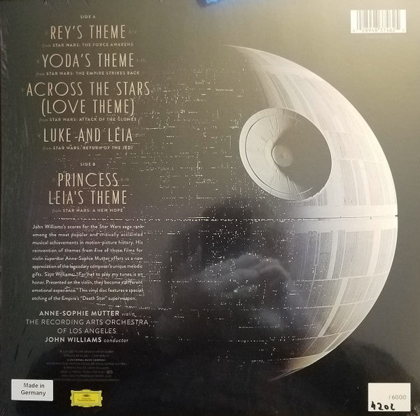 Anne Sophie Mutter & John Williams - Across The Stars Vinyl LP Record (RSD Exclusive, Limited Numbered Edition, Etched, NM/M Condition) - Perfect for Classical Music Collectors & Film Score Enthusiasts