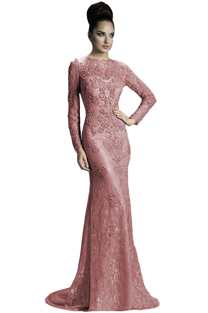 Elegant Women's Long Sleeve Mermaid Evening Gown - Formal Party Dress for Prom, Wedding Guest & Special Occasions