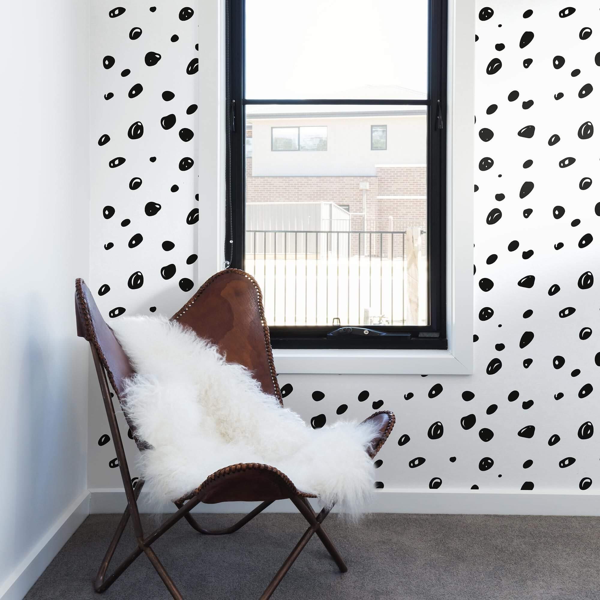 White and Black Seamless Peel & Stick Removable Wallpaper - Self-Adhesive Home Decor for Bedroom, Living Room, Kitchen - Easy to Apply & Remove - 2232