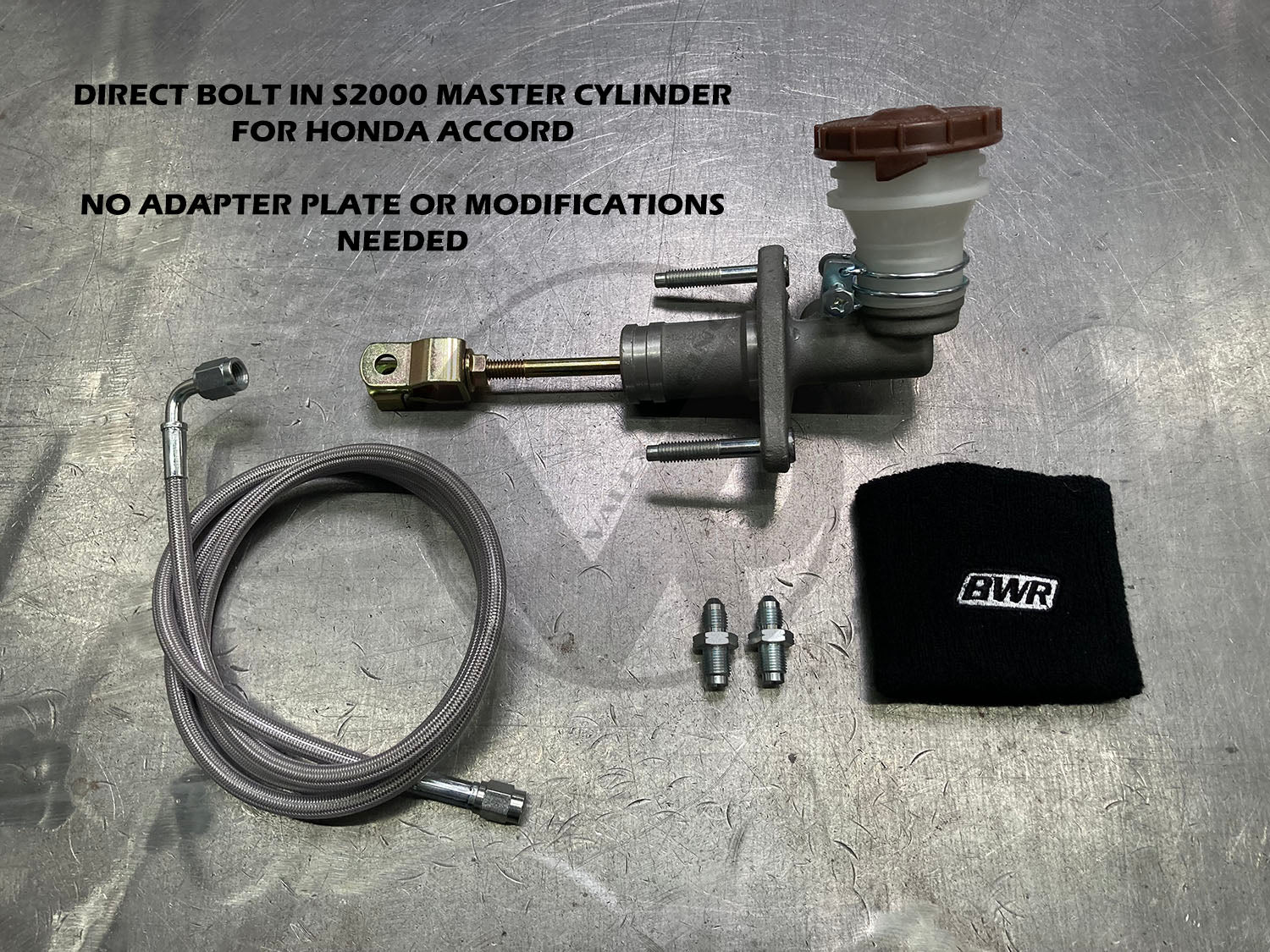 Bolt-In S2000 Master Cylinder & Stainless Steel Clutch Line Kit - Compatible with 1990-1997 Honda Accord - High Performance Brake Upgrade for Racing & Street Driving