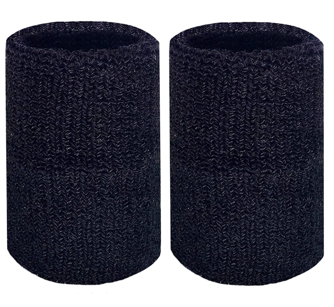 Bodbop Sports Wristbands for Men & Women - Breathable Sweatband for Tennis, Fitness & Exercise - 2 Pack Wrist Protector Sleeves | Ideal for Gym, Running & Workout Sessions