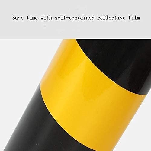 Foldable Parking Locks & Safety Bollards - Heavy Duty Crash Barriers with Reflective Warning Columns for Driveways, Garages & Roadways | Perfect for Parking Lots, Construction Zones & Traffic Control