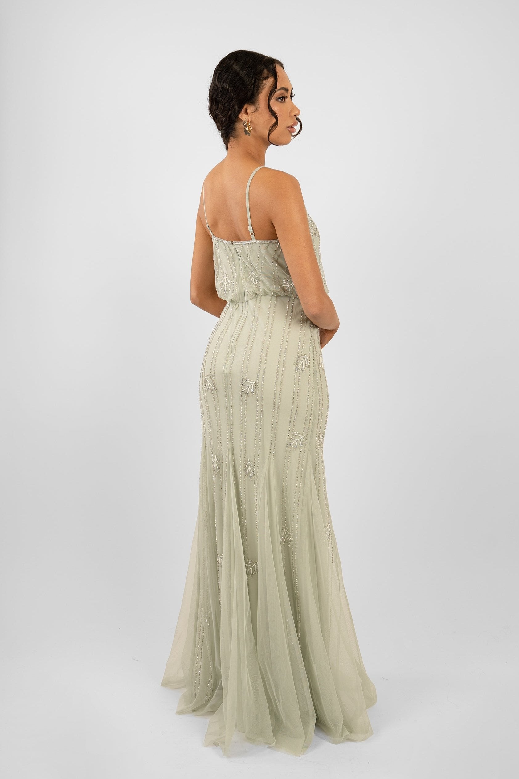 Keeva Pale Aqua Bridesmaid Dress - Elegant Formal Gown for Weddings, Prom & Special Occasions