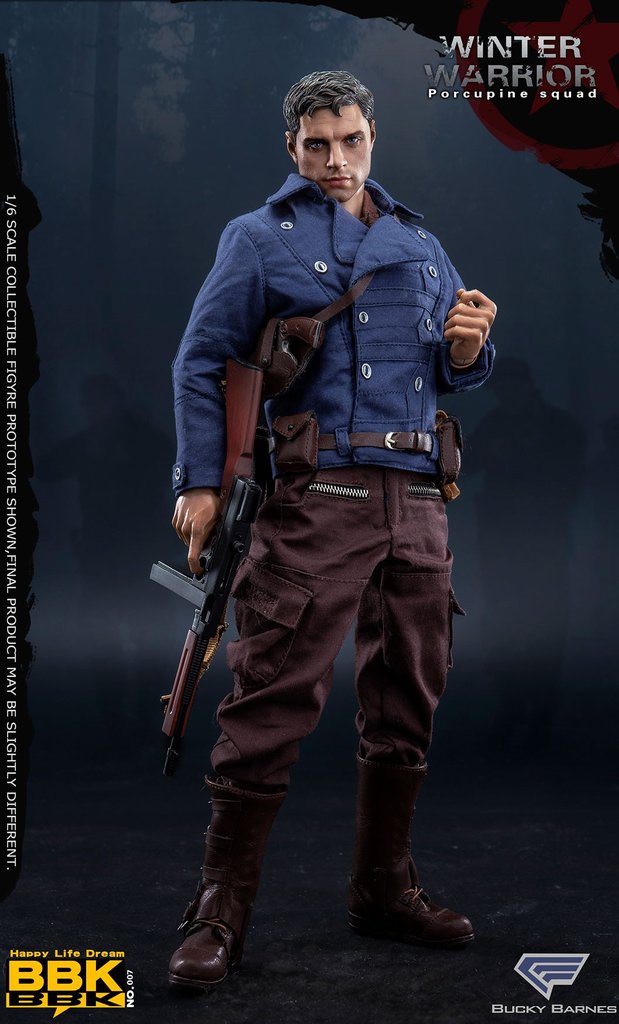 BBK Toys 1/6 BBK007 Winter Warrior Porcupine Squad Bucky Barnes Collectible Action Figure - Perfect for Marvel Fans, Display & Photography, Gift for Collectors