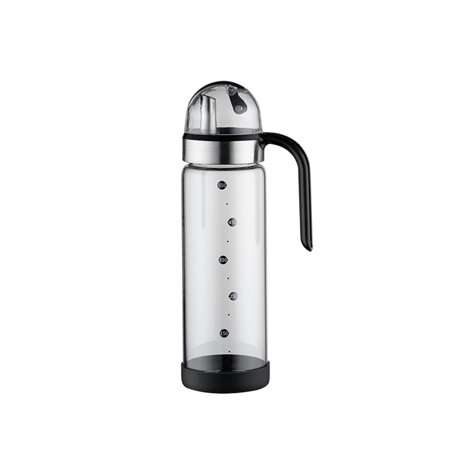 AVLUZ Premium Glass Olive Oil Bottle with Non-Drip Spout - 550ml Condiment Dispenser Cruet with Automatic Cap - Perfect for BBQ, Cooking, Baking & Salad Dressing